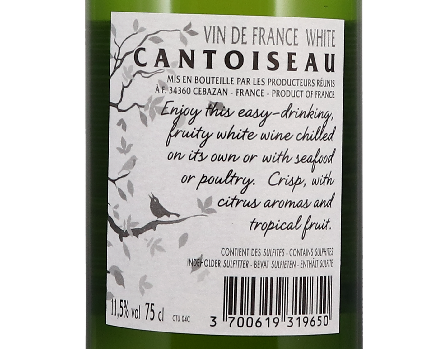Cantoiseau Blanc Vin de France 2020