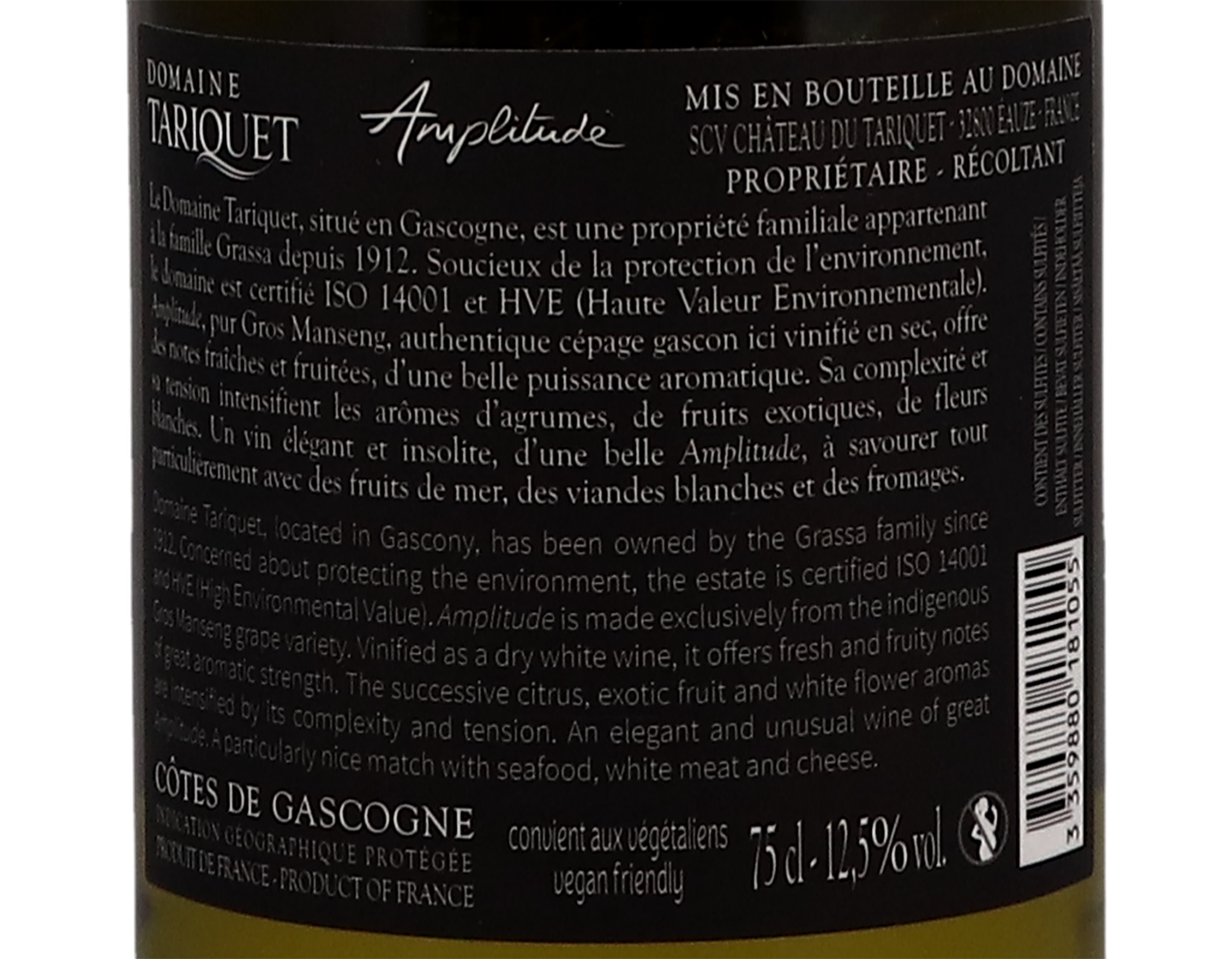 Domaine du Tariquet Amplitude Gascogne Blanc 2020