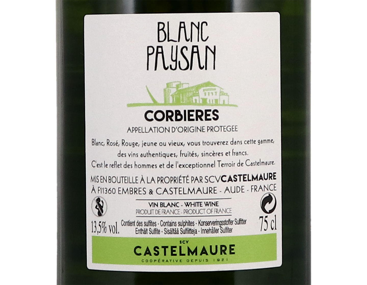 Corbieres Le Blanc Paysan Castelmaure 2020