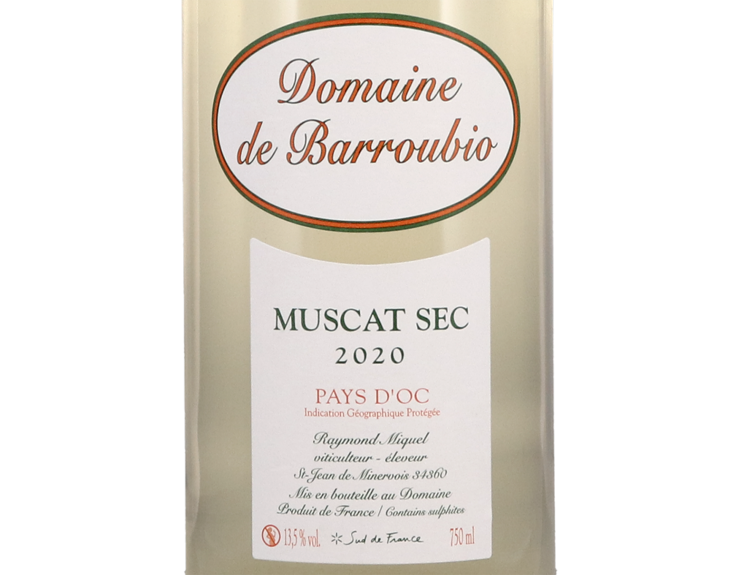 Muscat Sec Domaine de Barroubio 2020