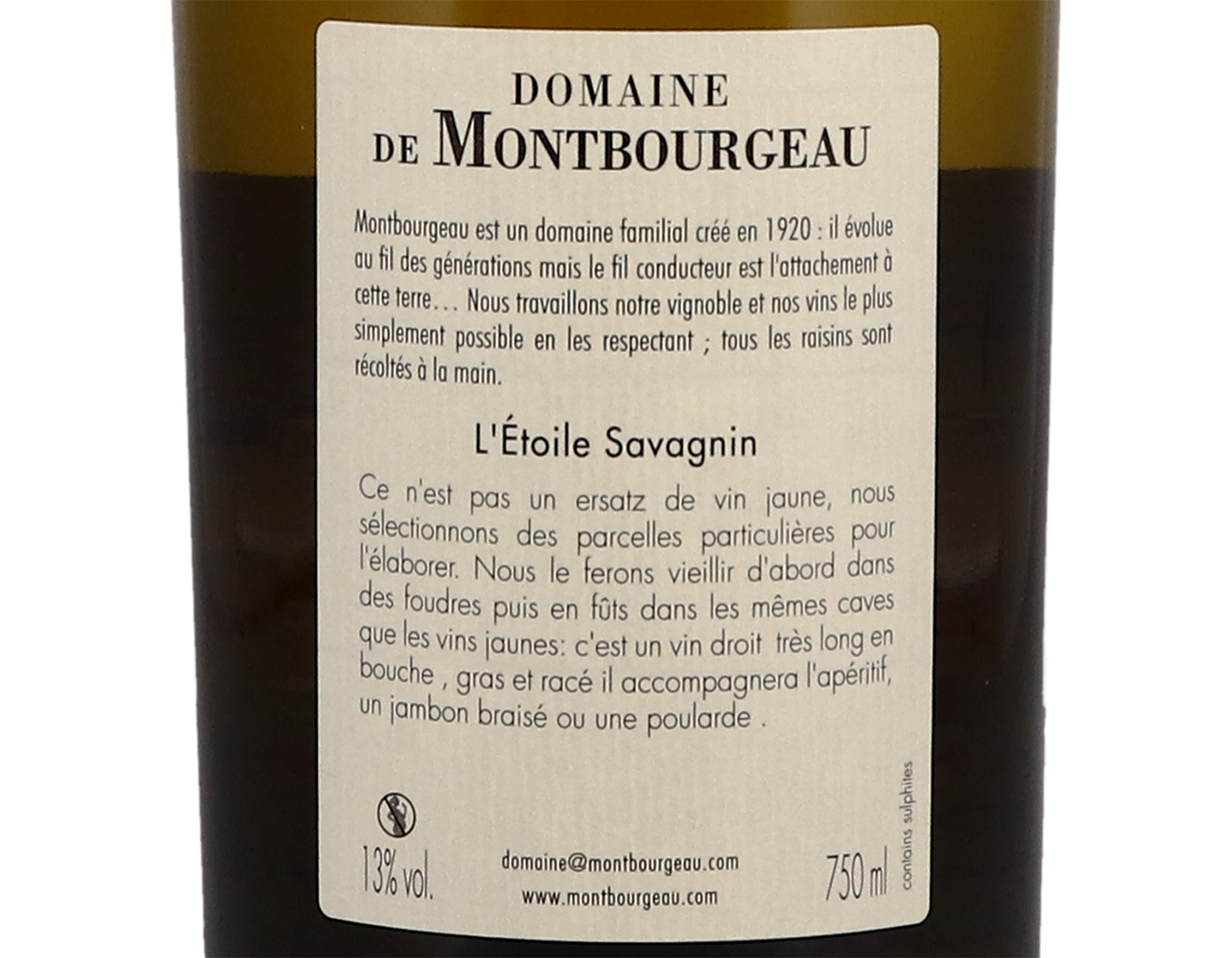 L'Etoile Savagnin Domaine de Montbourgeau 2015