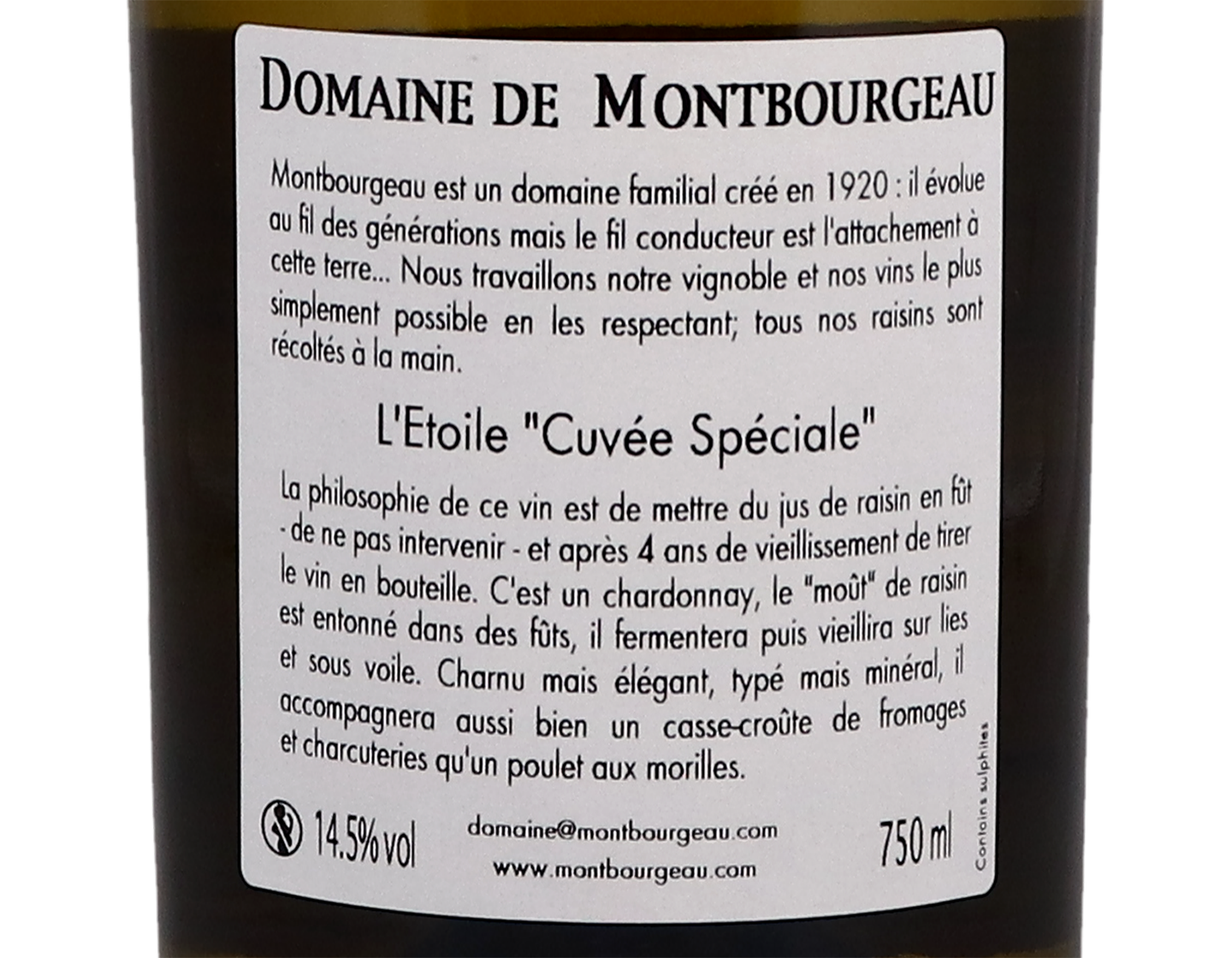 L'Etoile Cuvee Speciale Domaine de Montbourgeau 2016