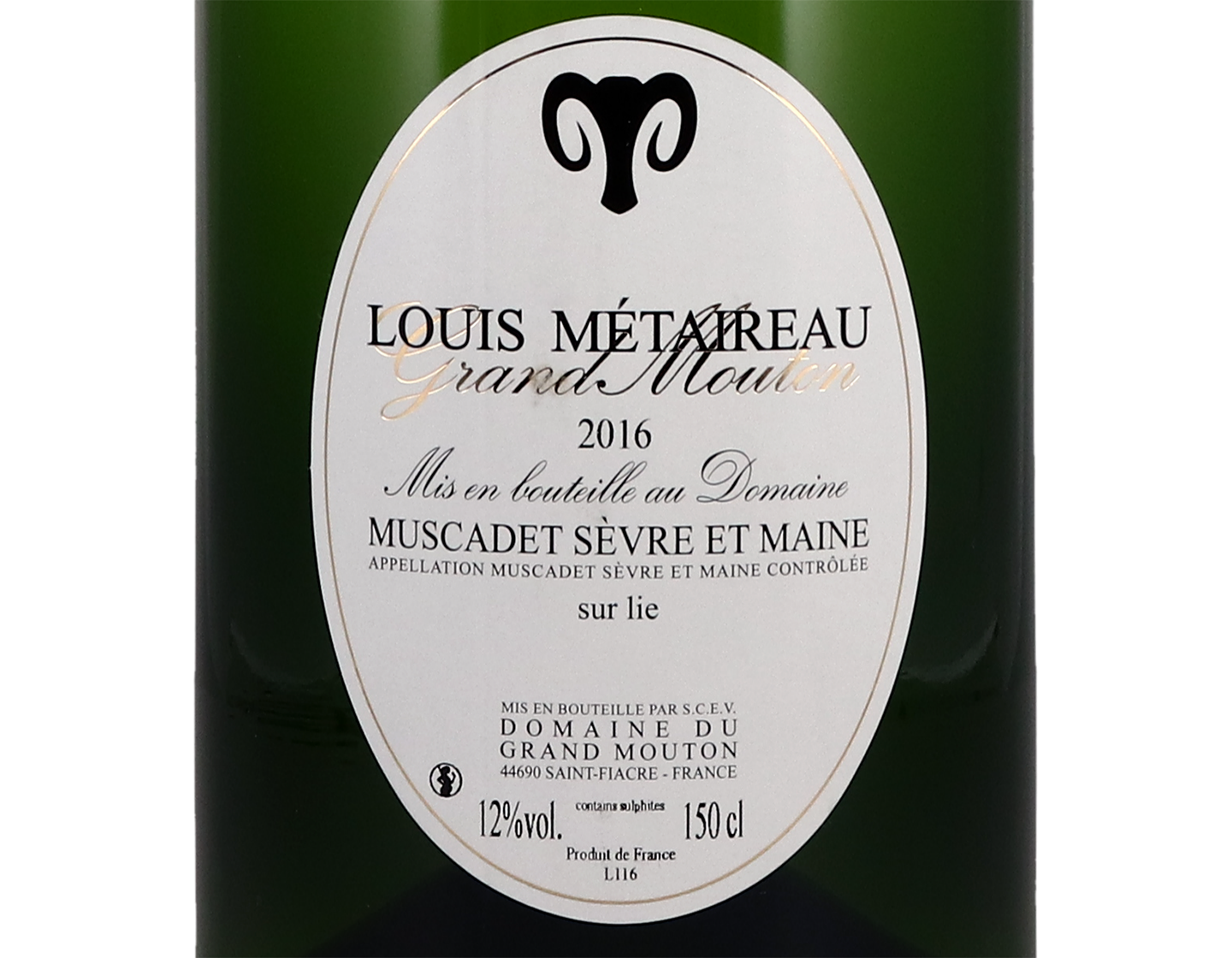 Magnum of Muscadet sur Lie Grand Mouton 2016 Metaireau