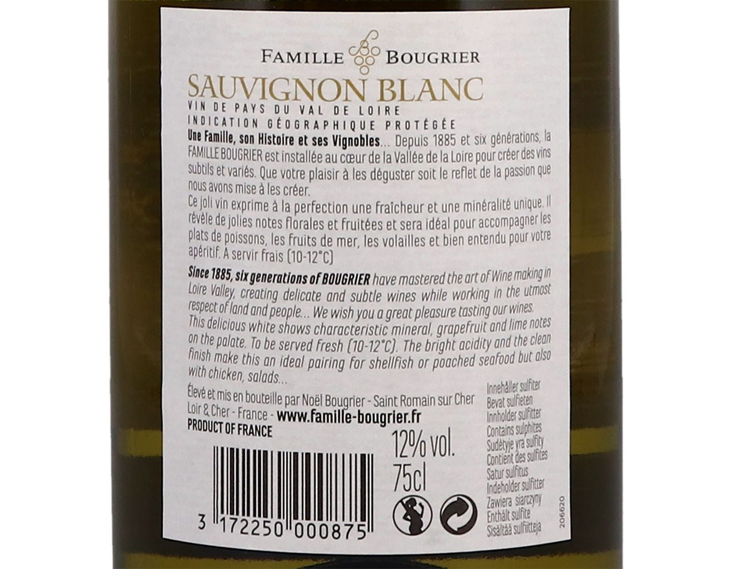 Val de Loire Sauvignon Blanc Bougrier 2020