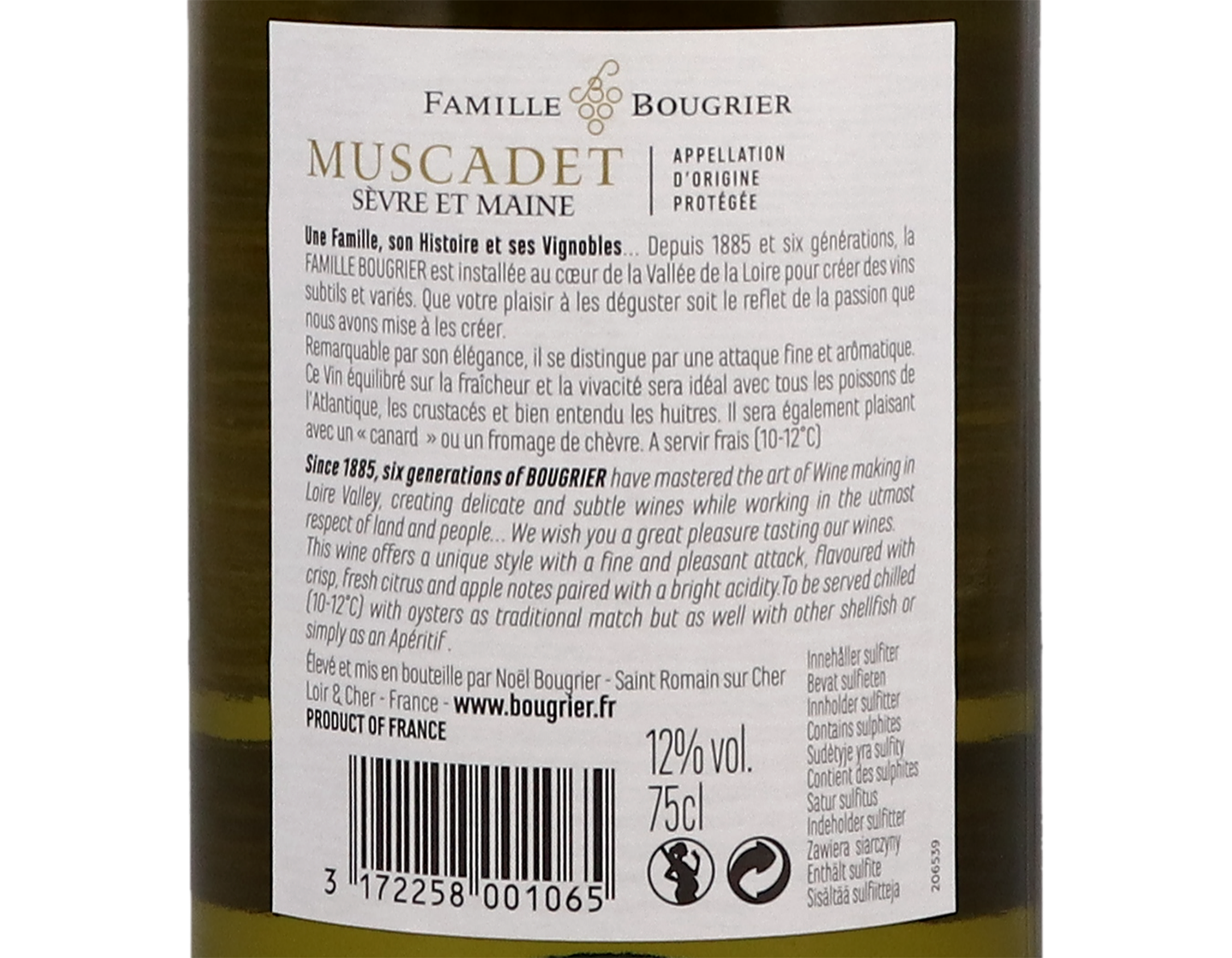Muscadet Sevre et Maine Famille Bougrier 2020