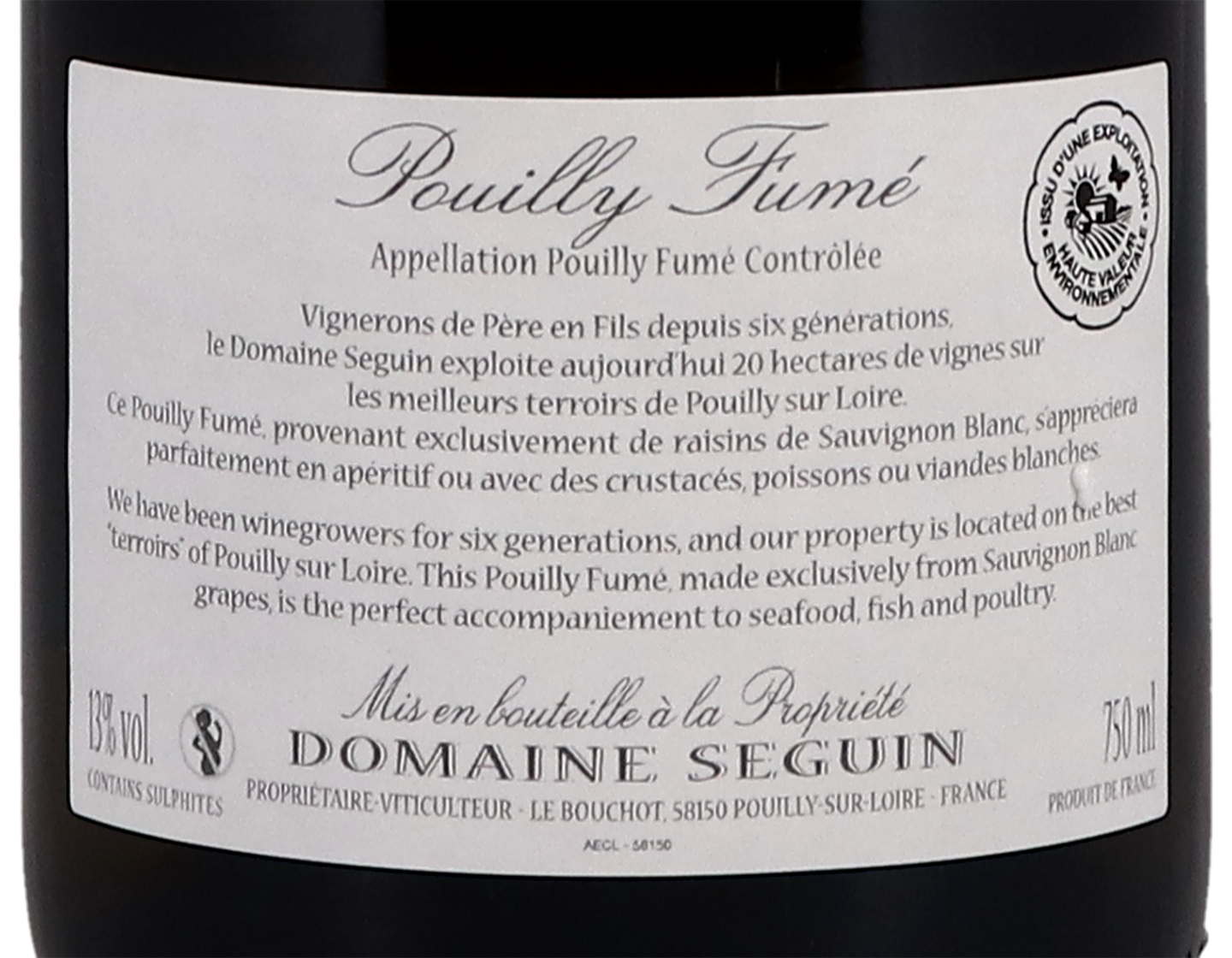Pouilly Fume Domaine Seguin 2020