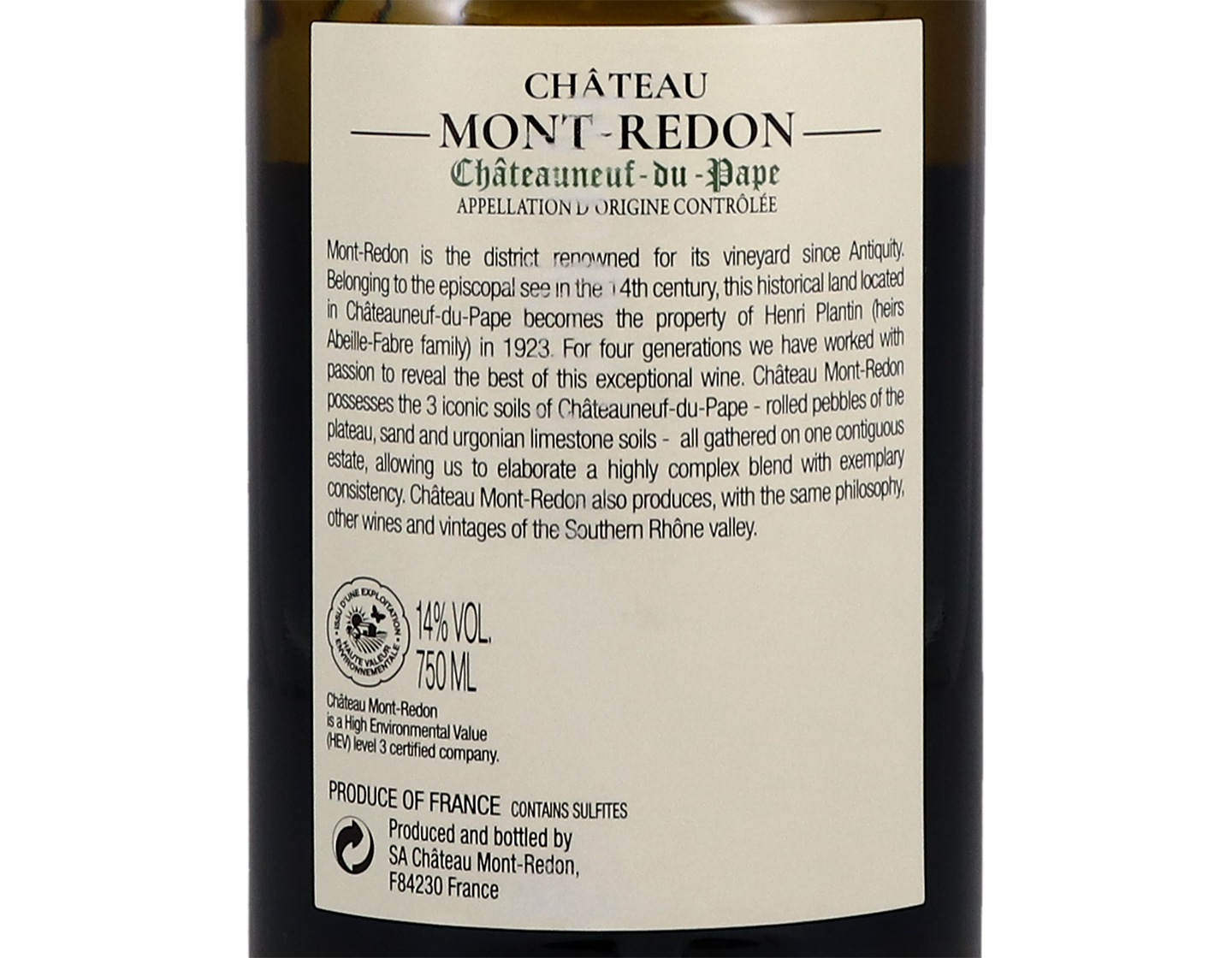 Châteauneuf-du-Pape Blanc, Château Mont-Redon 2019