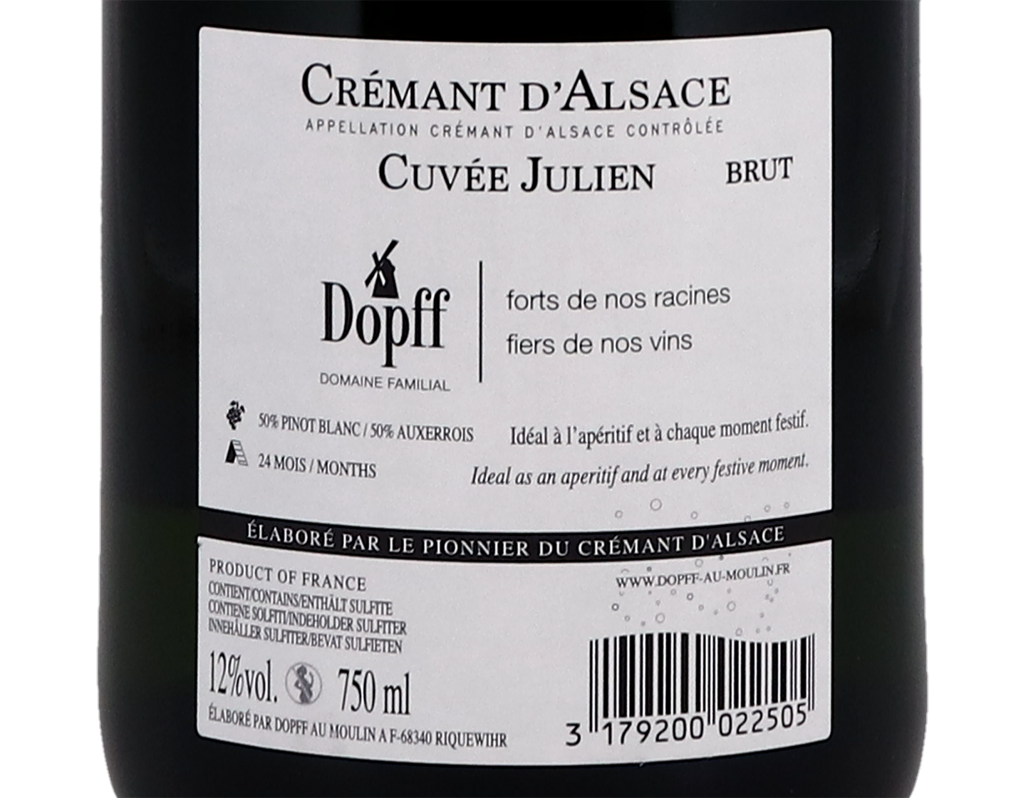 Crémant d’Alsace Cuvée Julien Dopff au Moulin NV