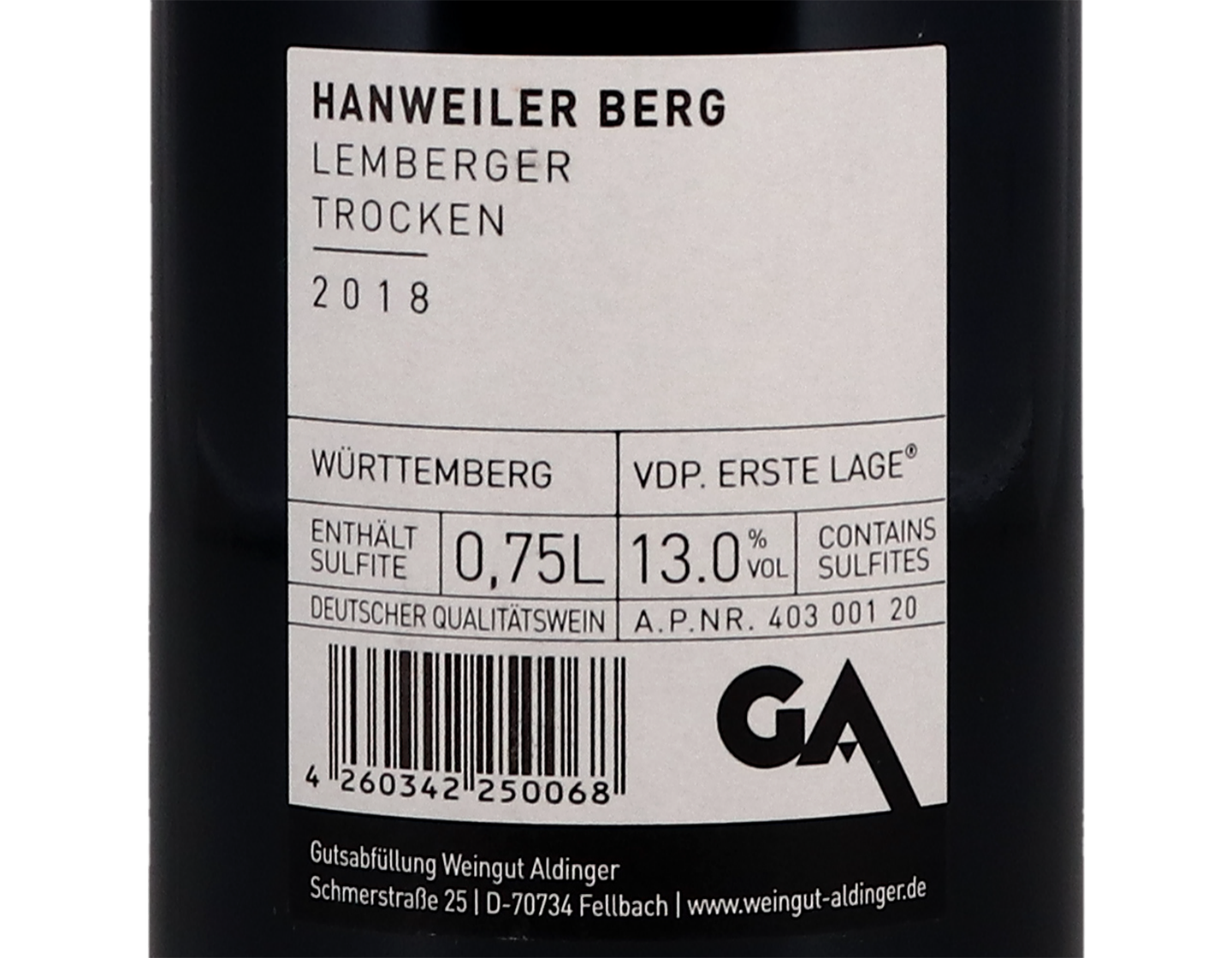 Hanweiler Berg Lemberger Aldinger 2018