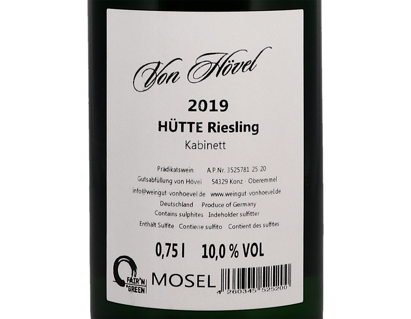 Oberemmel Hutte Kabinett von Hovel 2019