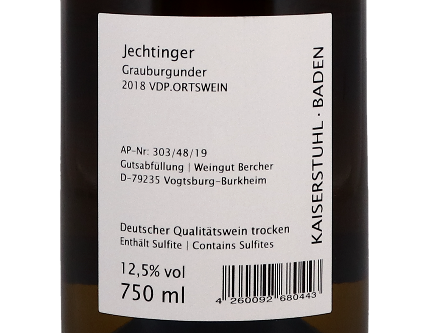 Grauburgunder Jechtinger Weingut Bercher 2018