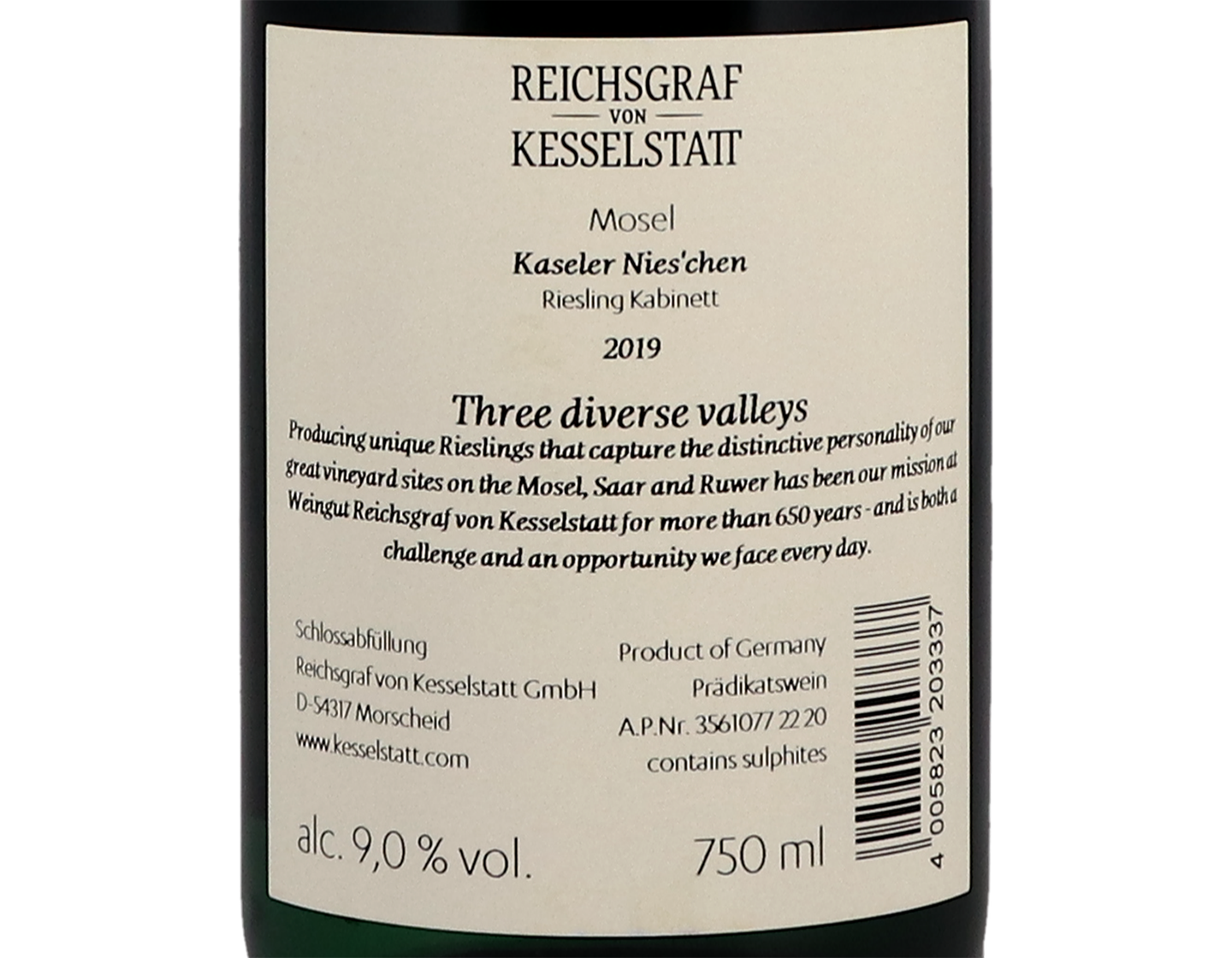 Kaseler Nieschen Riesling Kabinett 2019 von Kesselstatt