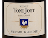 Weissburgunder Rheingau Toni Jost 2020 view 2