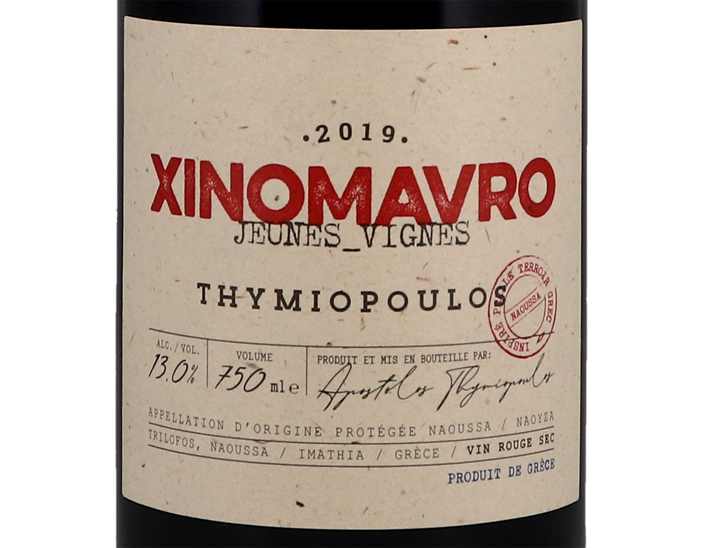 Xinomavro Jeunes Vignes Thymiopoulos 2019