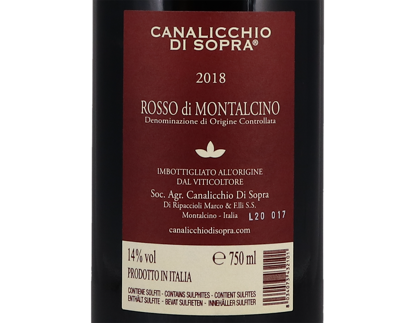 Rosso di Montalcino Canalicchio di Sopra 2018