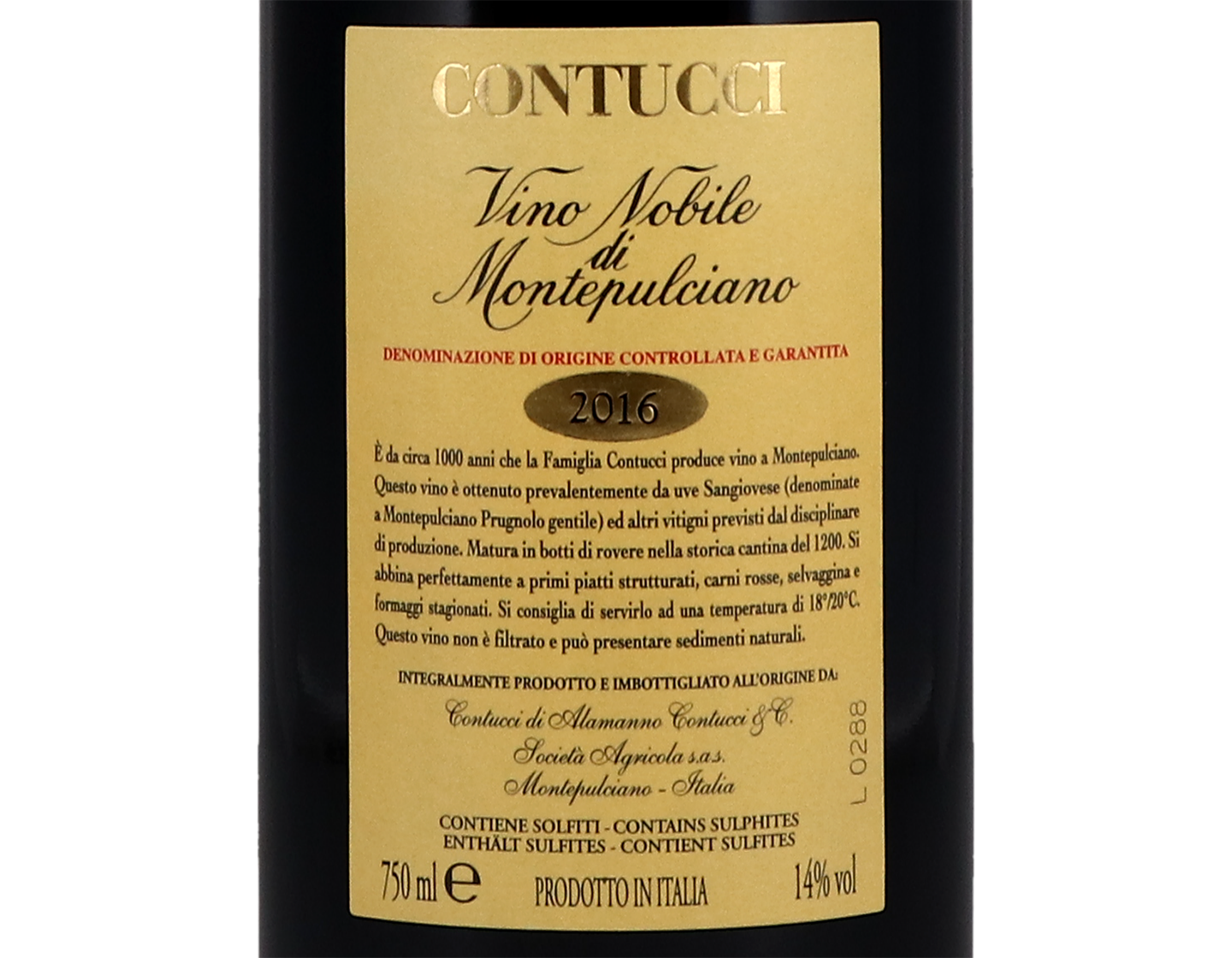 Vino Nobile di Montepulciano Contucci 2016