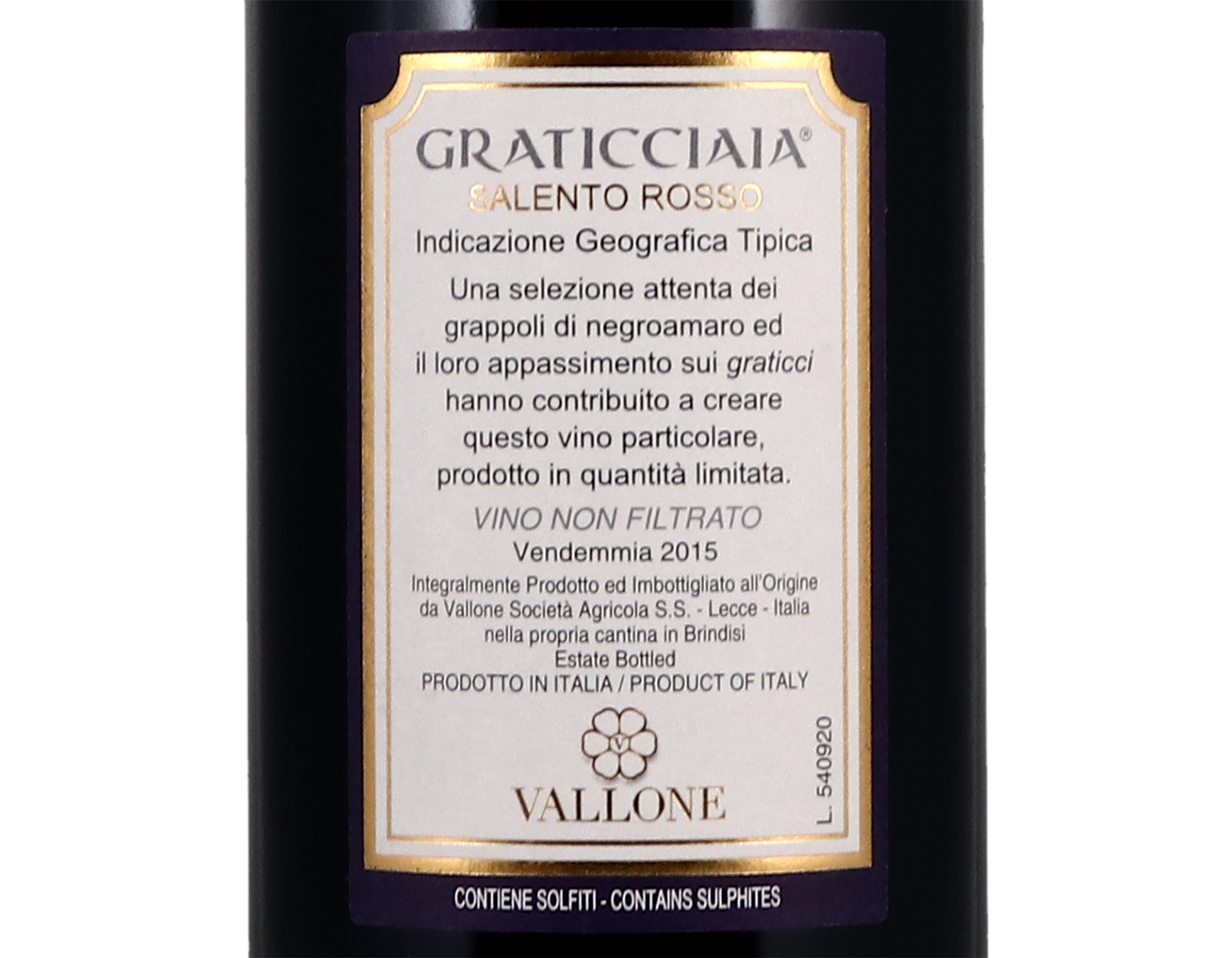 Graticciaia Vallone 2015