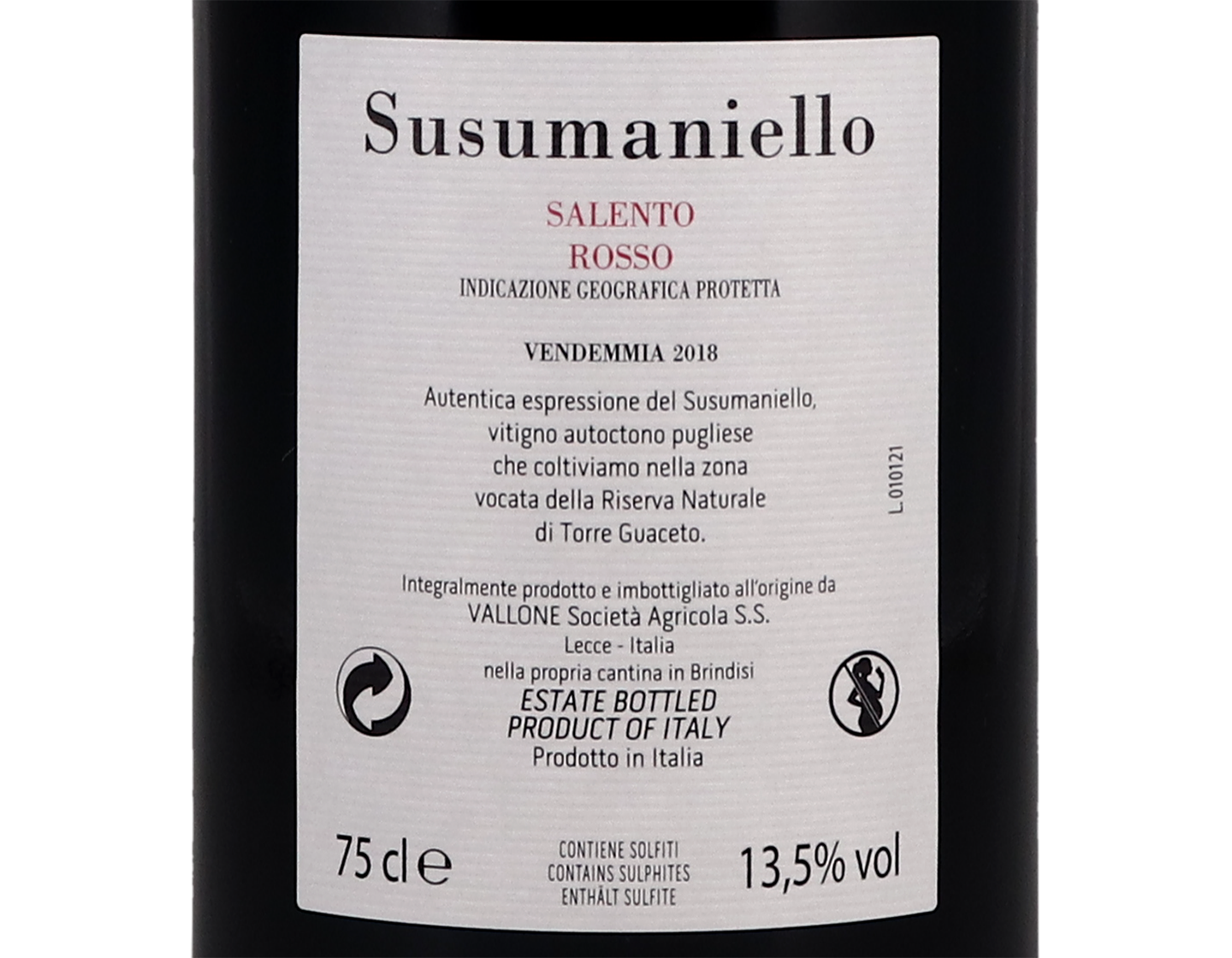 Susumaniello Salento Rosso Vallone 2018