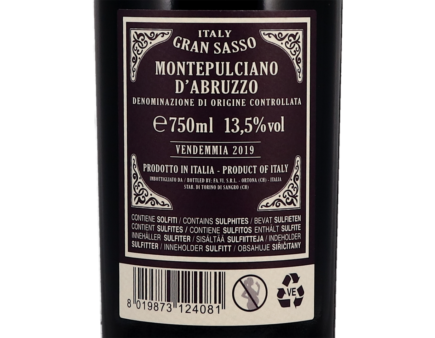 Montepulciano d'Abruzzo Gran Sasso 2019