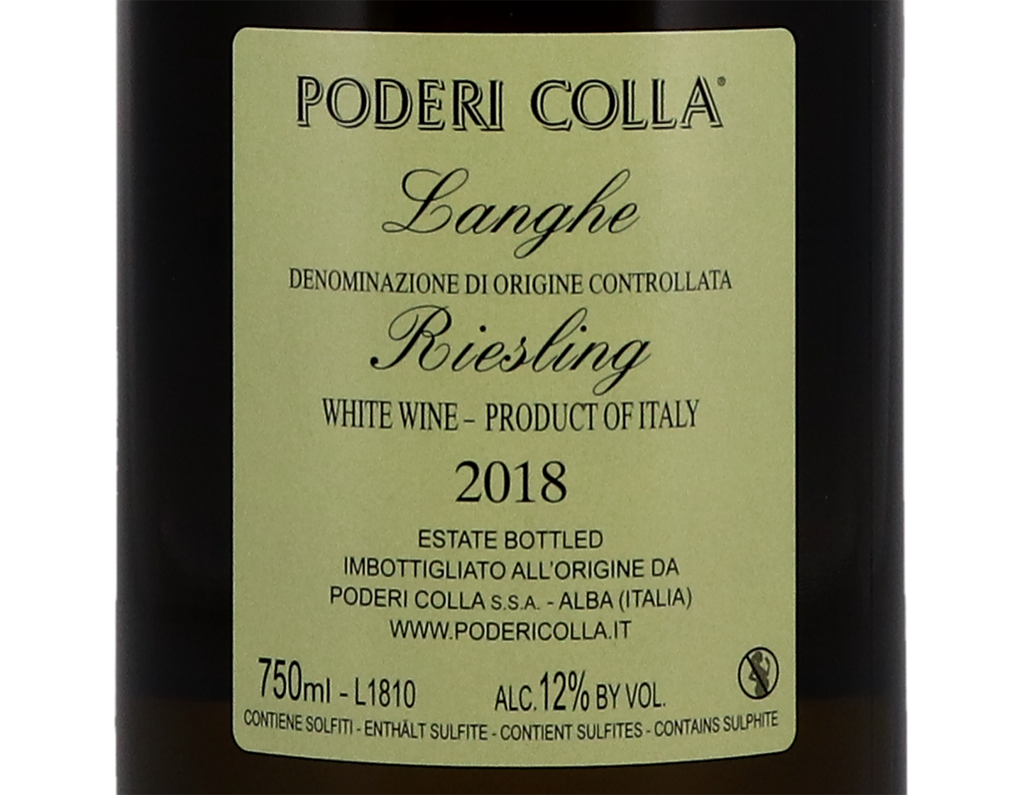Langhe Riesling Poderi Colla 2018