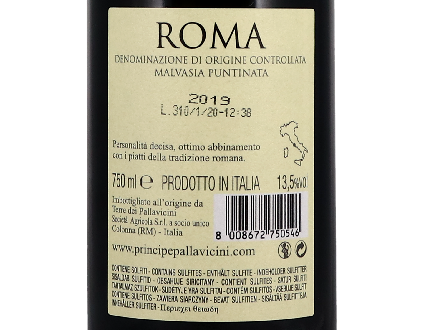 Roma Malvasia Puntinata Pallavicini 2019