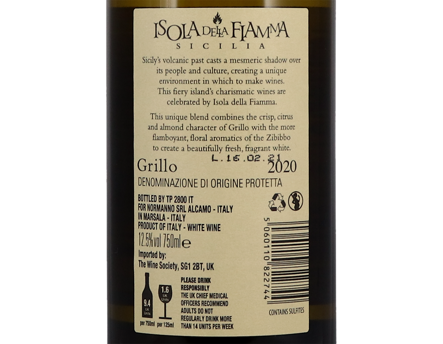 Grillo Sicilia Isola della Fiamma Cantine Rallo 2020