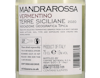 Vermentino Sicilia Mandrarossa 2020 view 3
