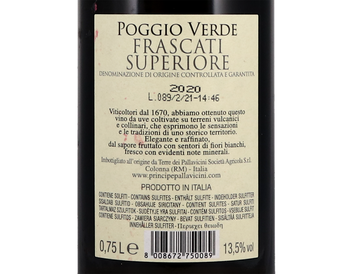 Poggio Verde Frascati Superiore Pallavicini 2020