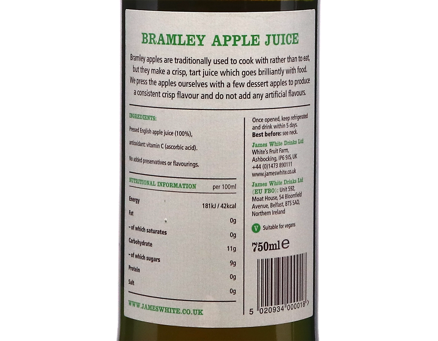 James White Suffolk Bramley Apple Juice