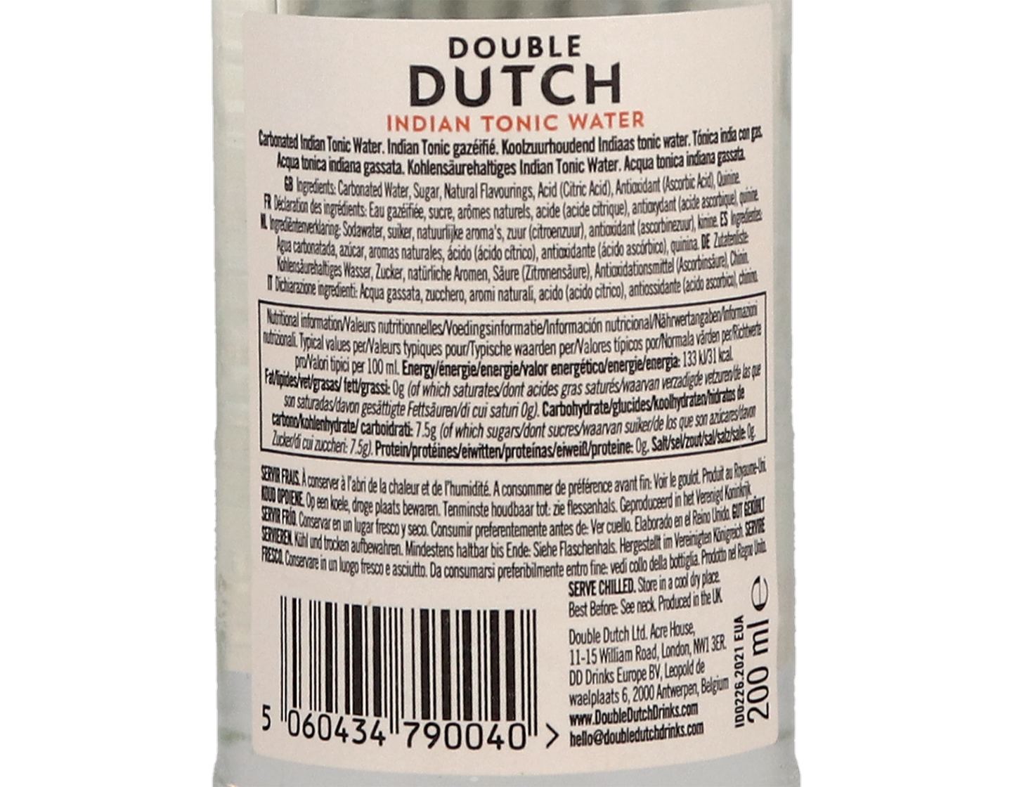 Double Dutch Indian Tonic Water