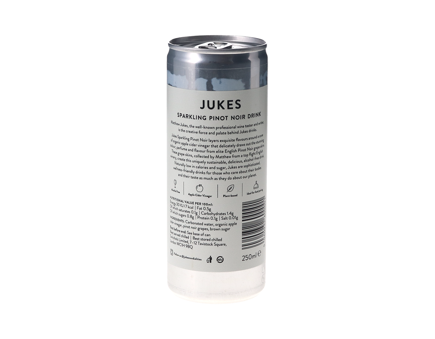 Jukes Sparkling Pinot Noir Alcohol Free Drink (4x250ml pack)