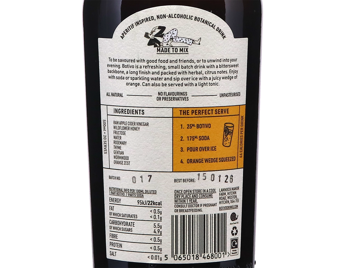 Botivo bittersweet non-alcoholic aperitif