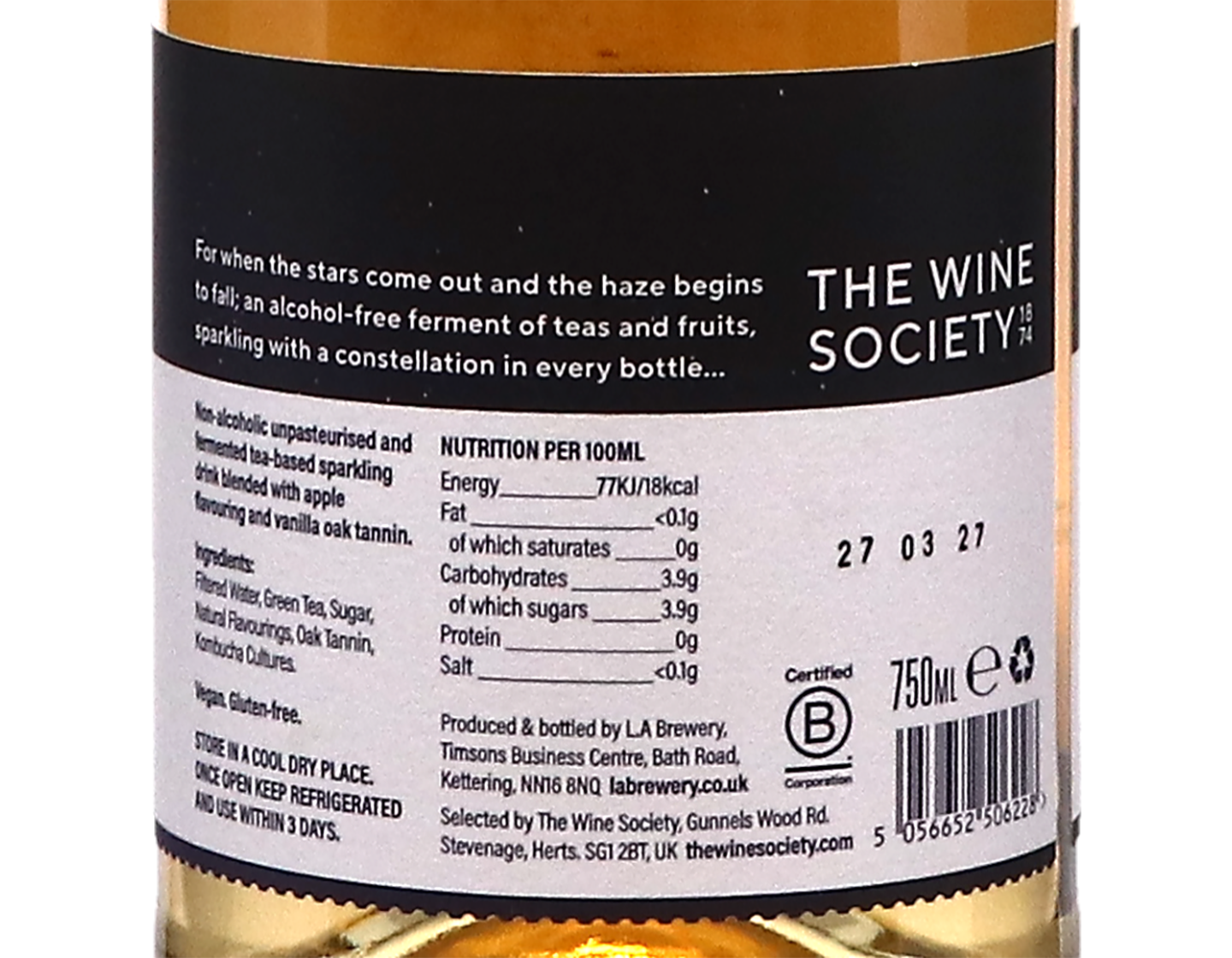 LA Brewery x The Wine Society Soon My Friend Sparkling Kombucha