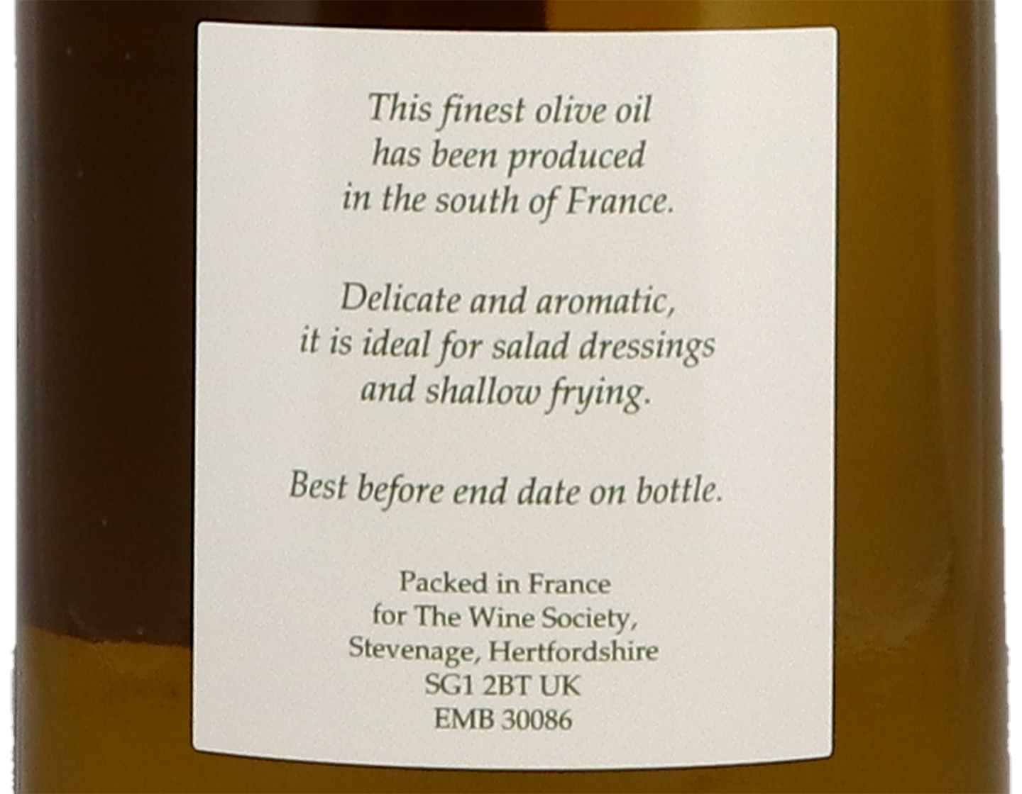 Litre of The Society's Finest Extra Virgin Olive Oil 100c