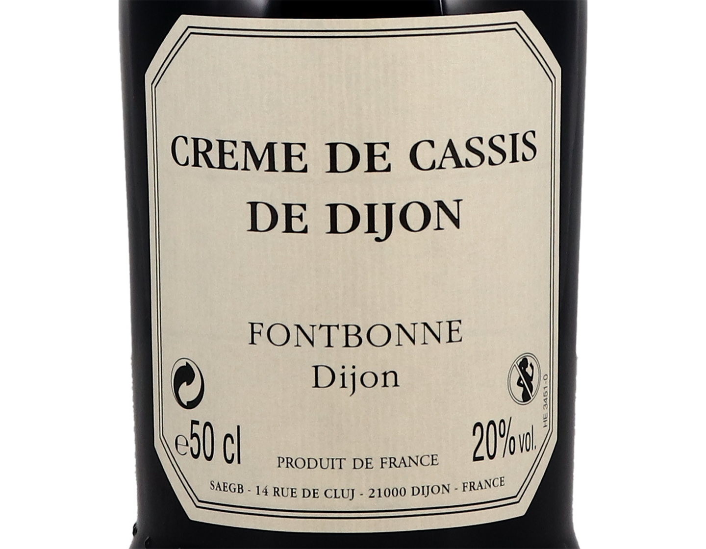 Creme de Cassis de Dijon 20% 50cl