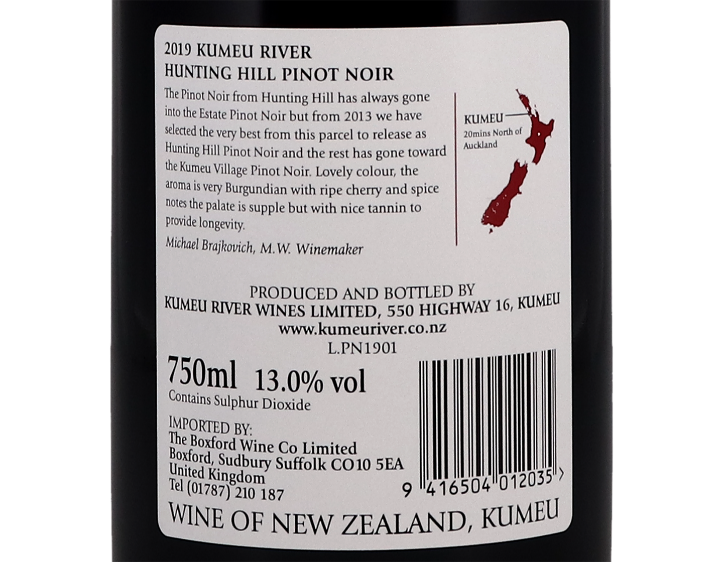 Kumeu River Hunting Hill Pinot Noir 2019