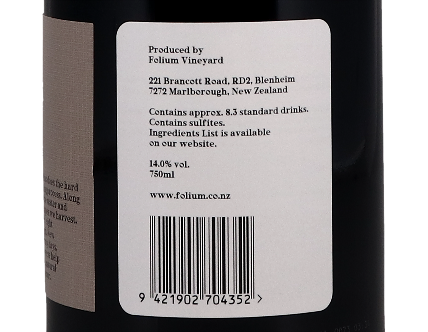 Folium Marlborough Pinot Noir 2019