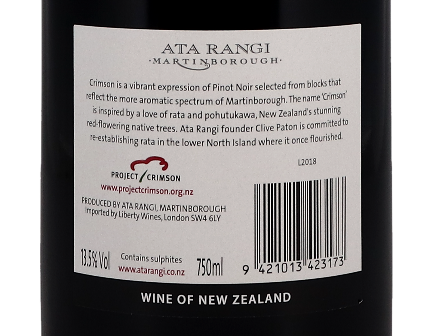 Ata Rangi Crimson Martinborough Pinot Noir 2018