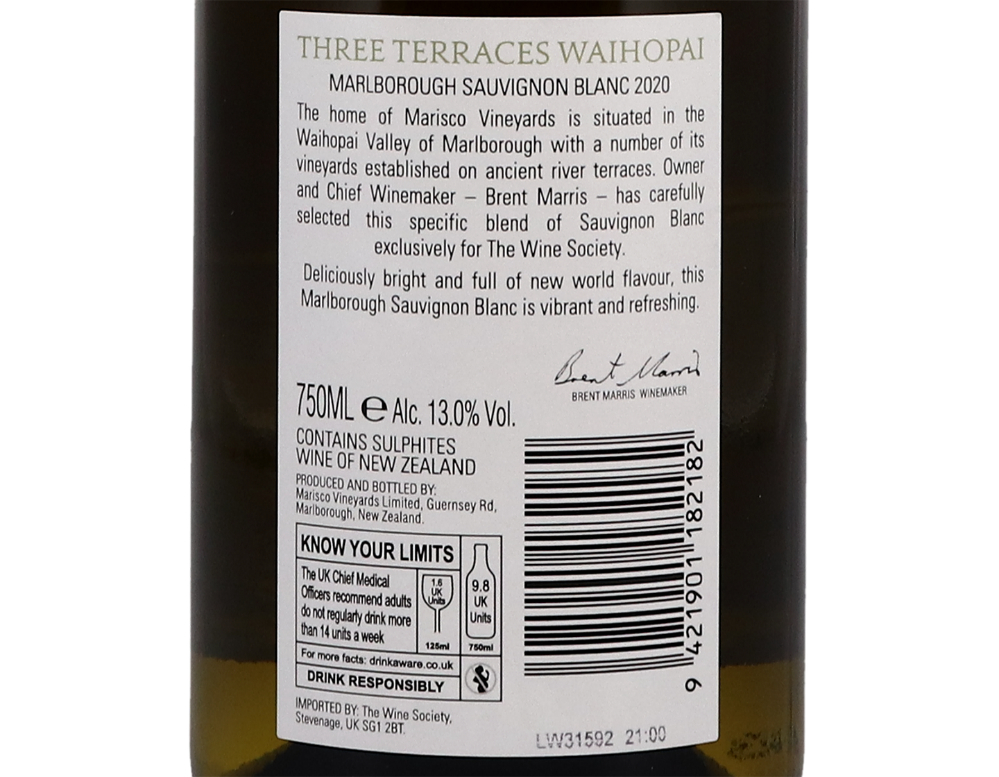 Three Terraces Marlborough Sauvignon Blanc 2020