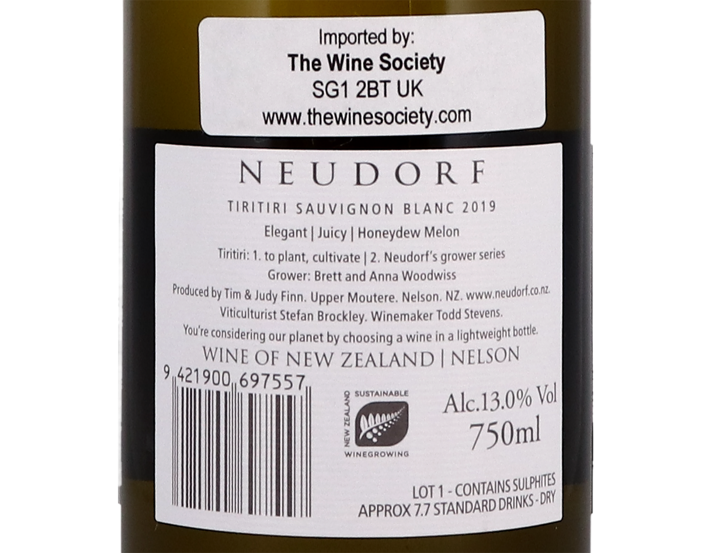 Neudorf Tiritiri Nelson Sauvignon Blanc 2019