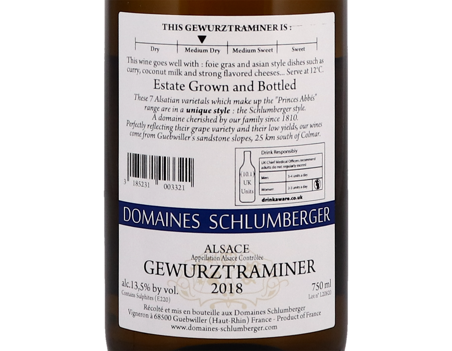 Gewurztraminer Les Princes Abbés, Domaines Schlumberger 2018