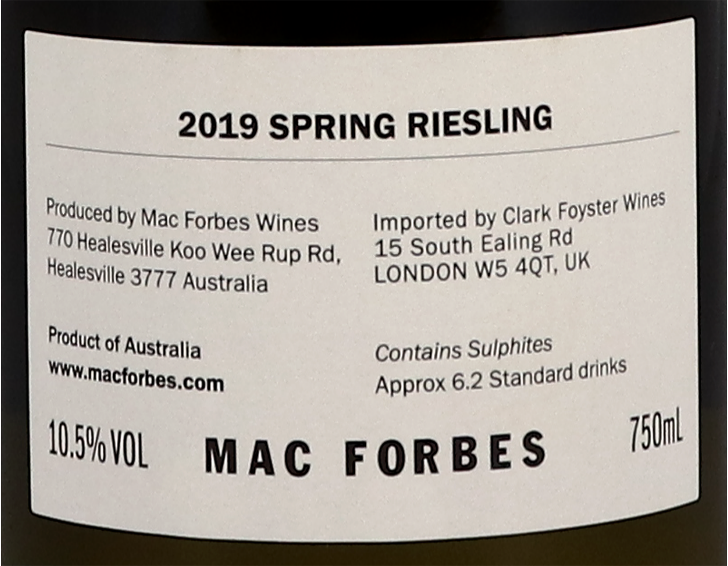 Mac Forbes Spring Riesling 2019