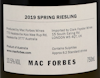 Mac Forbes Spring Riesling 2019 view 3