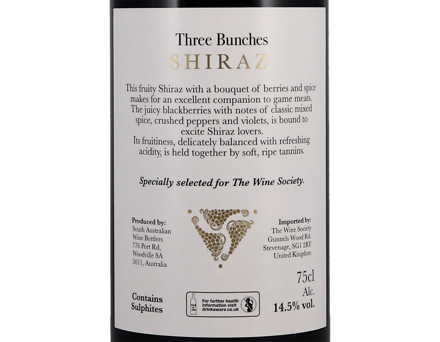 Three Bunches Australian Shiraz 2019