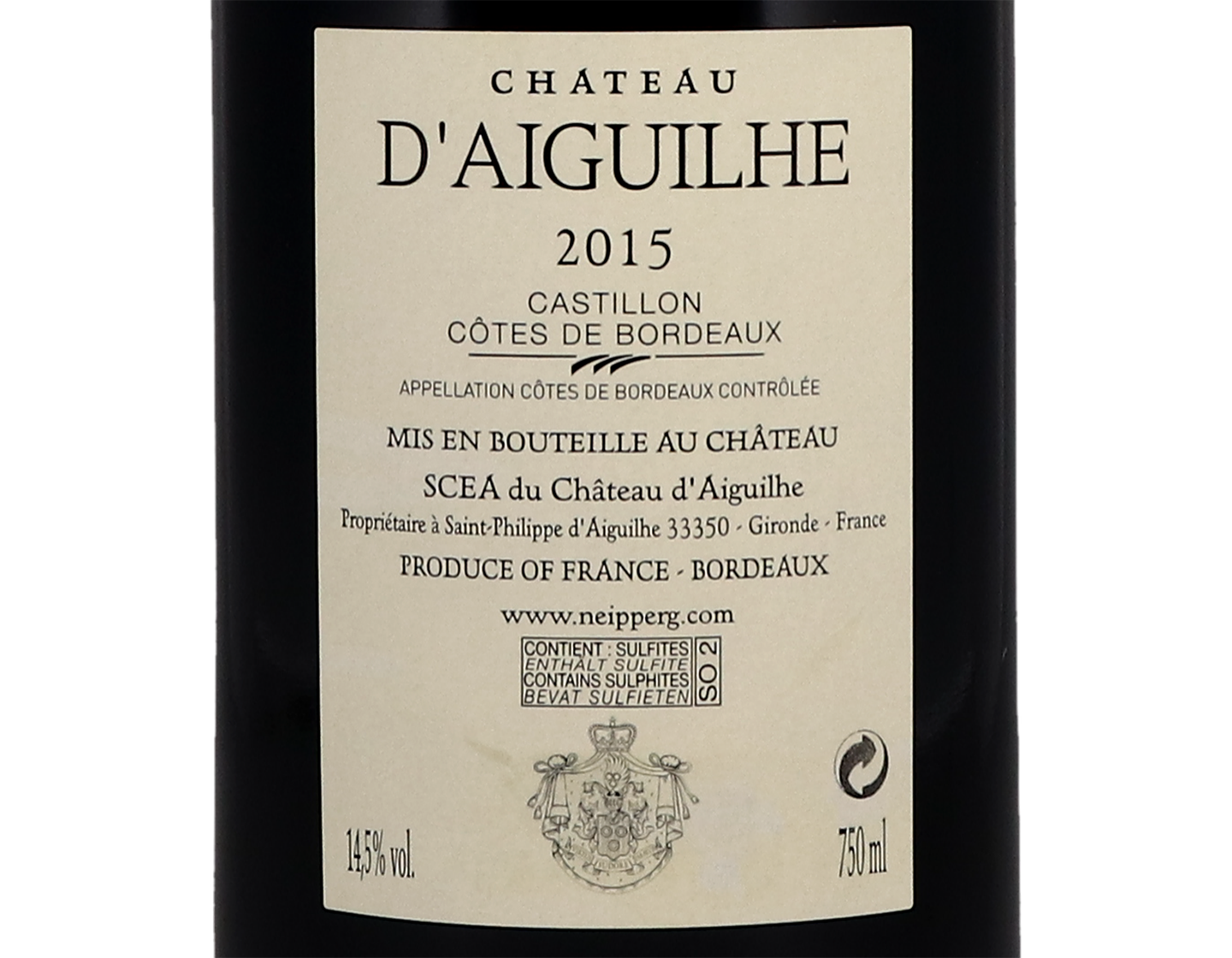 Ch d'Aiguilhe Castillon 2015