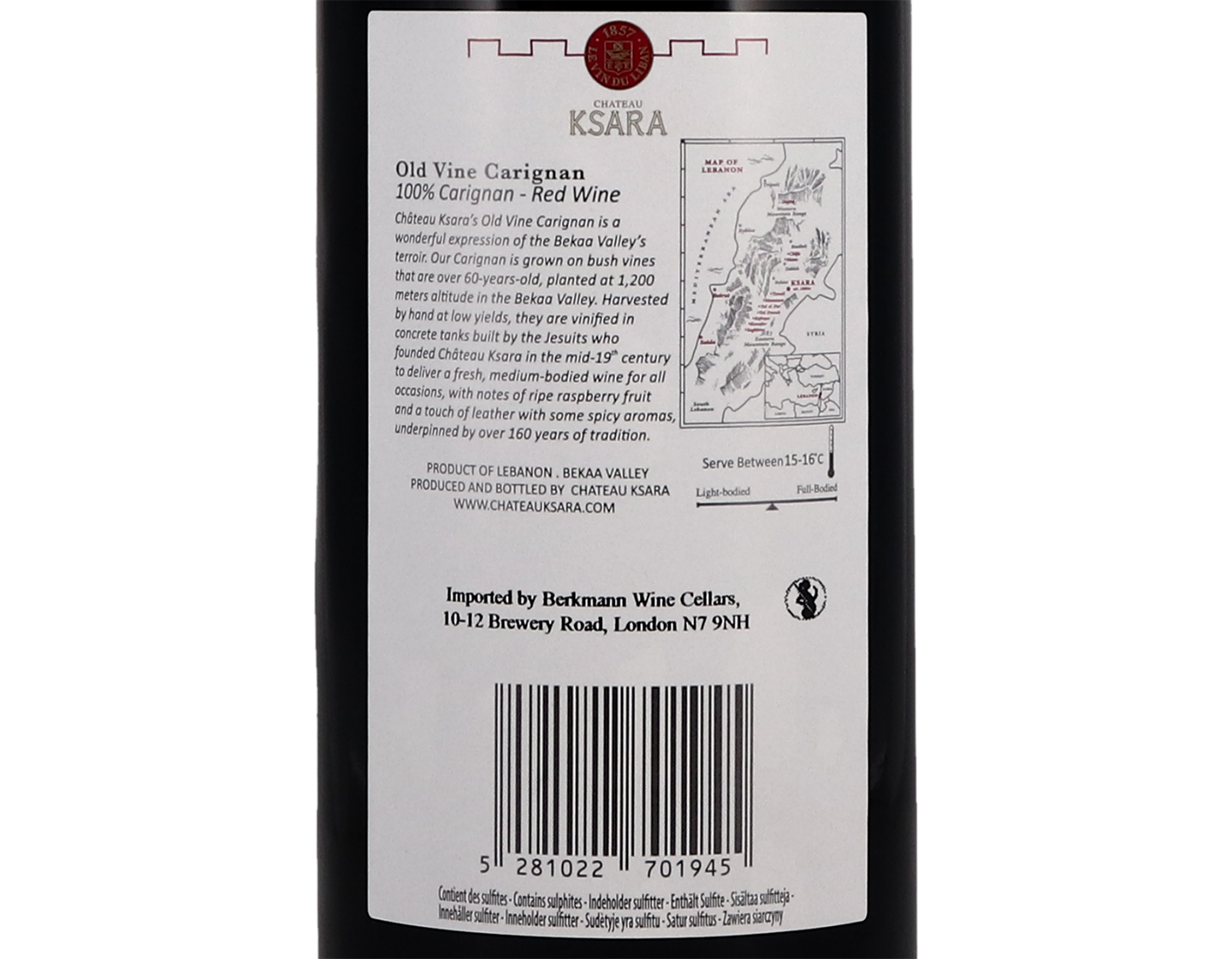 Chateau Ksara Old Vine Carignan 2018