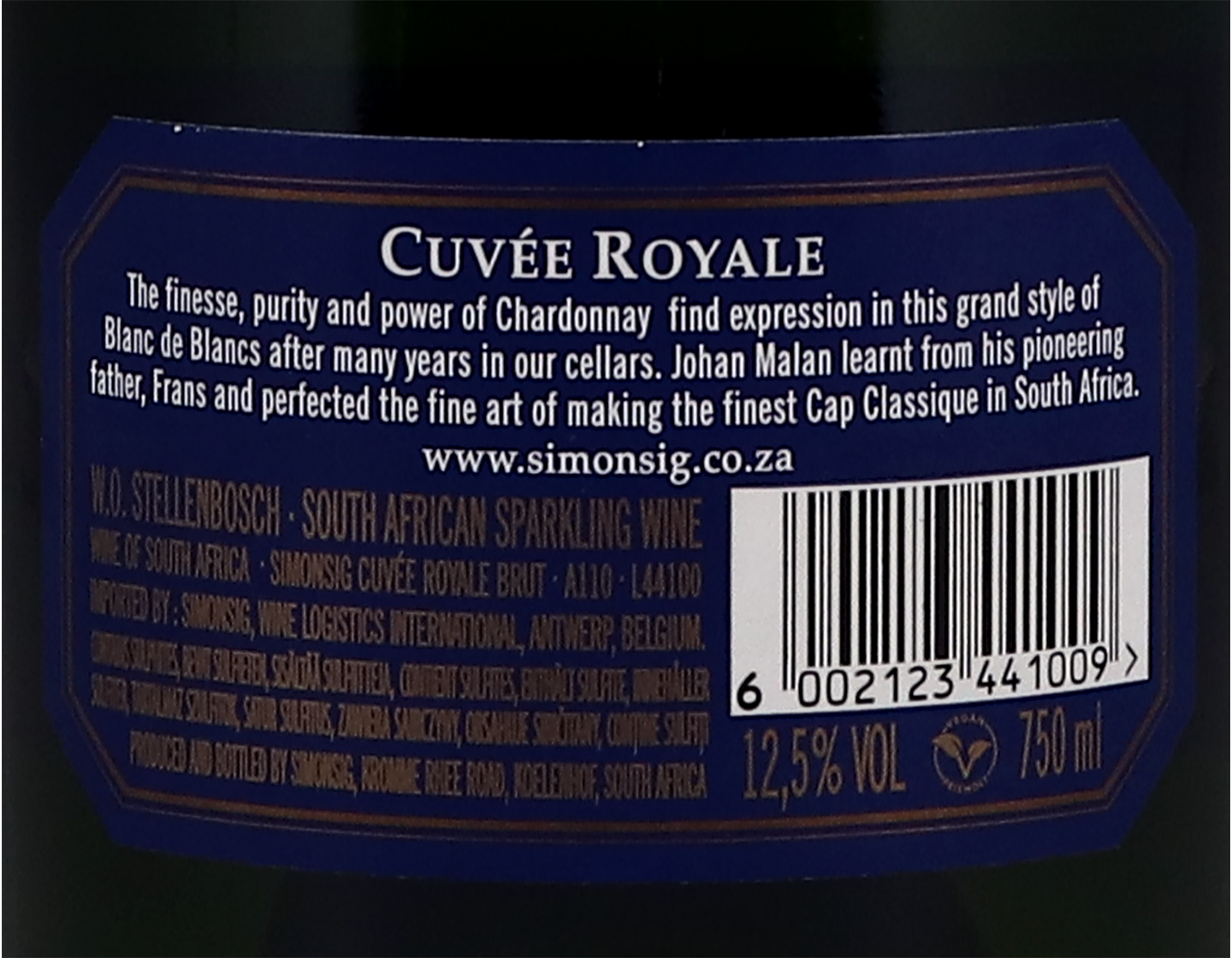 Simonsig Cap Classique Cuvee Royale Blanc de Blancs 2017