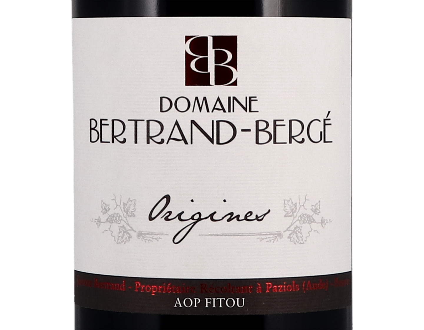 Fitou Origines Domaine Bertrand Berge 2019