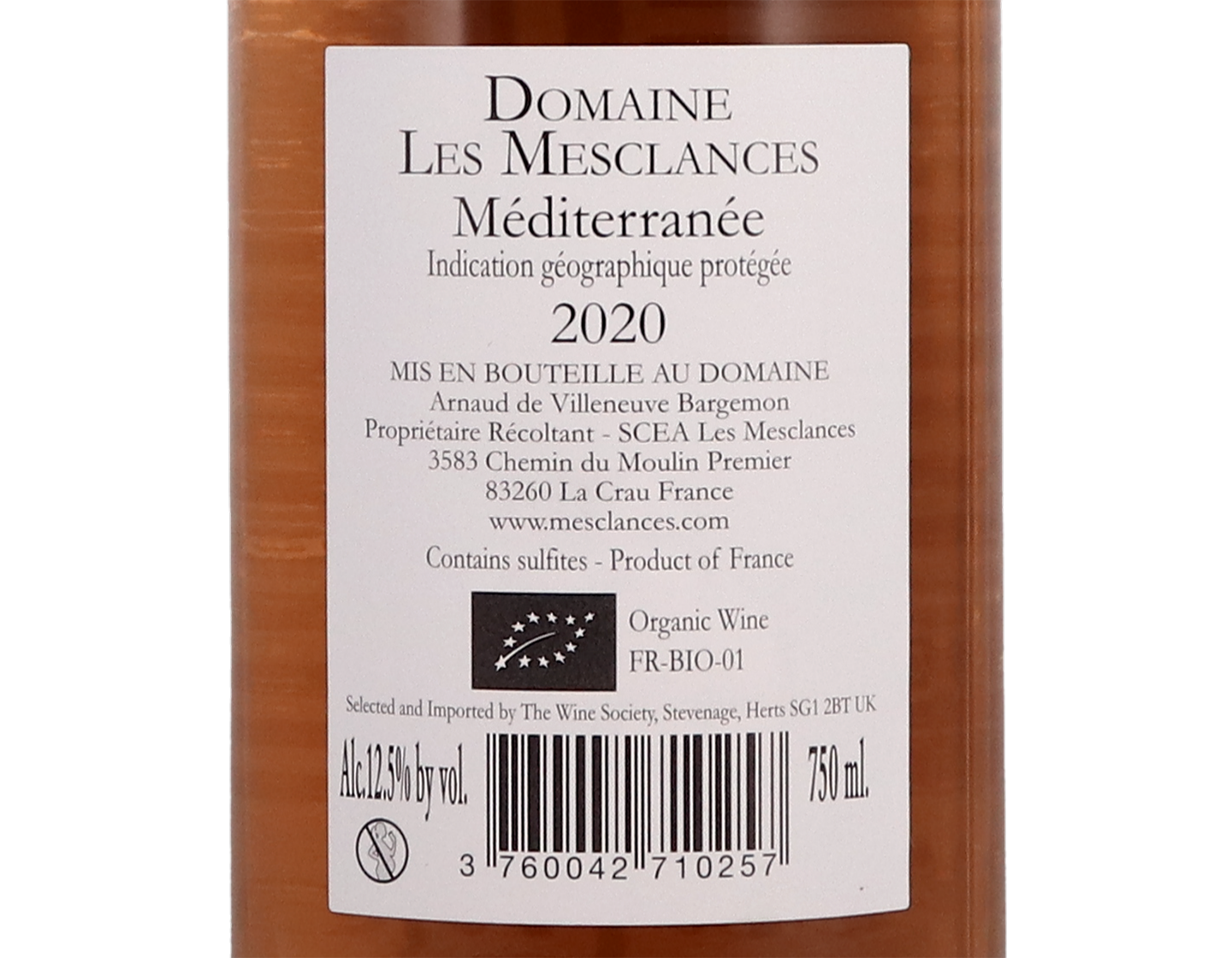 Domaine le Mesclances Charmes IGP Mediterranee 2020 ORGANIC