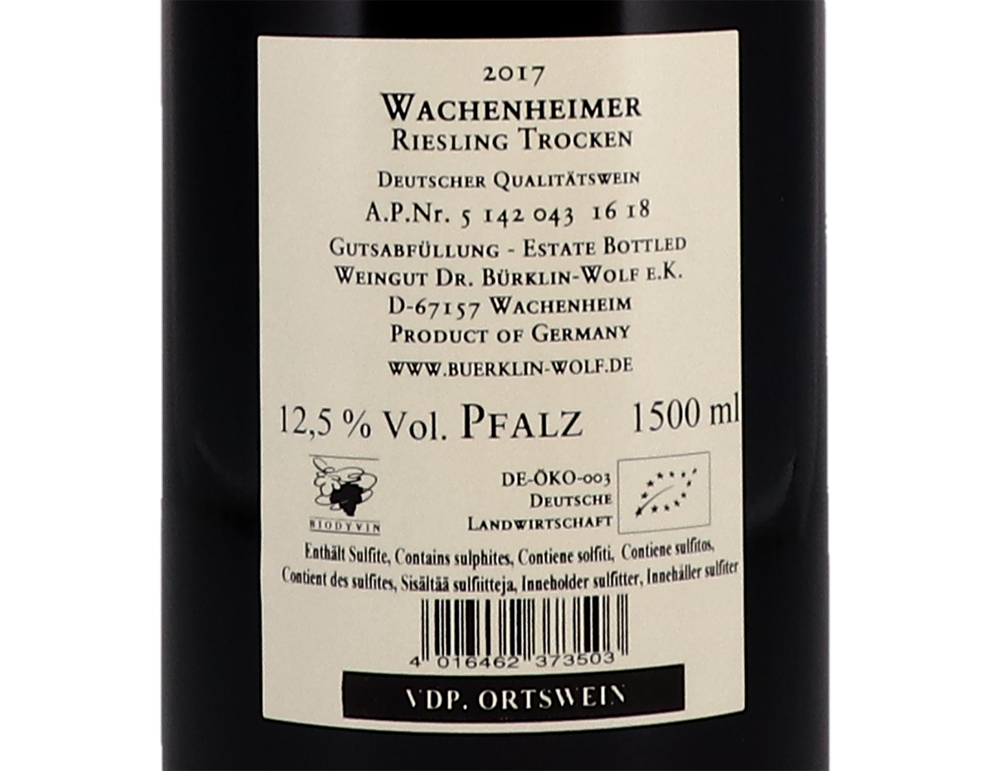 Magnums of Wachenheimer Riesling Burklin Wolf 2017